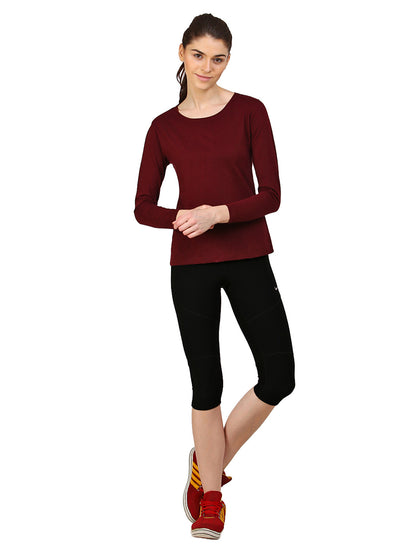 Appulse Women's Long Sleeve Round neck T-Shirt | Women | Premium Cotton | Activewear | Athleisure