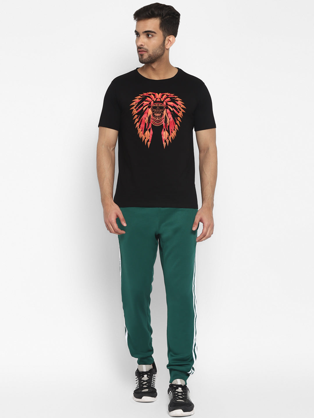 Ap'pulse Men's Short Sleeve Round Neck Printed Tshirt