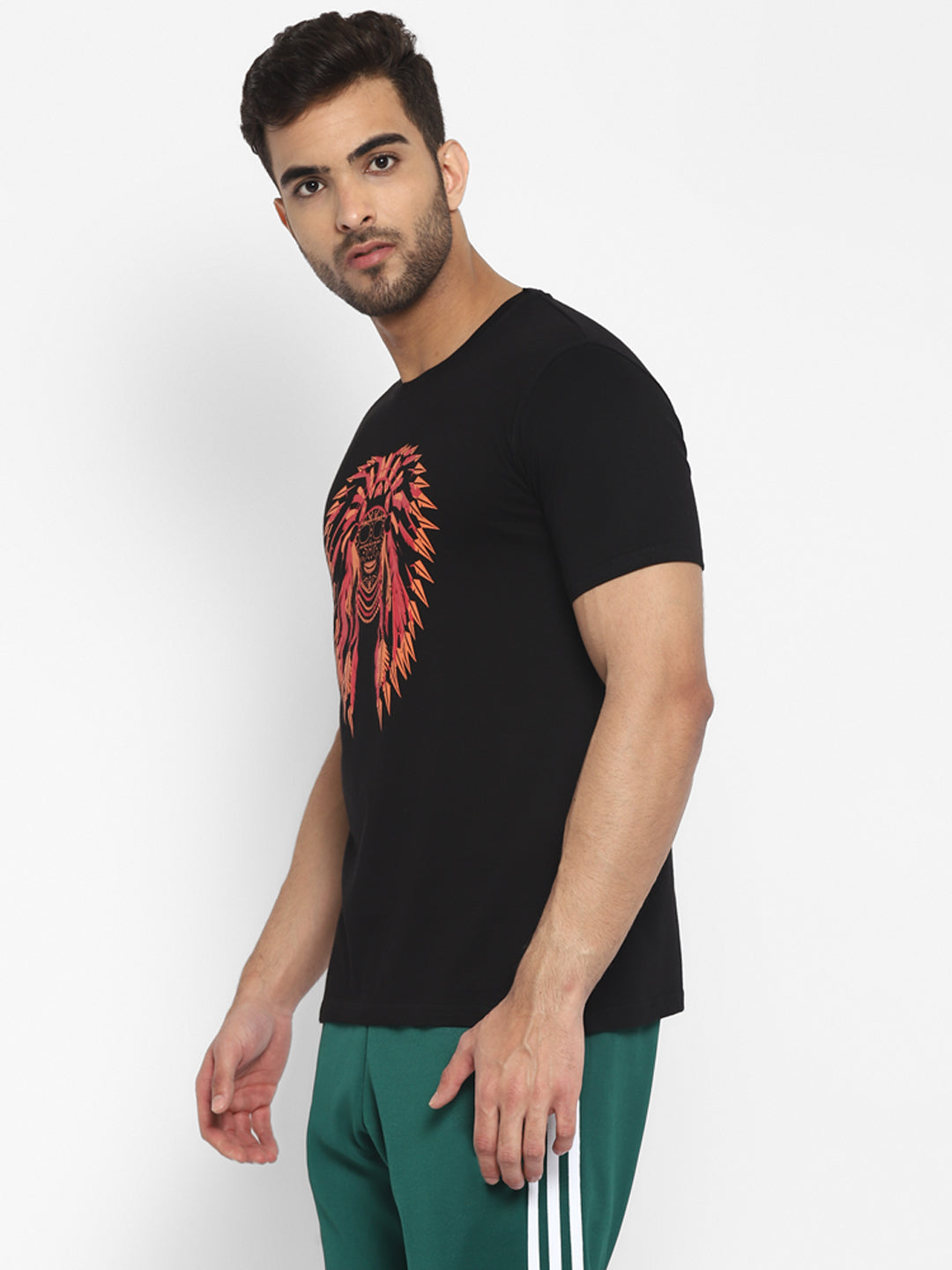 Ap'pulse Men's Short Sleeve Round Neck Printed Tshirt