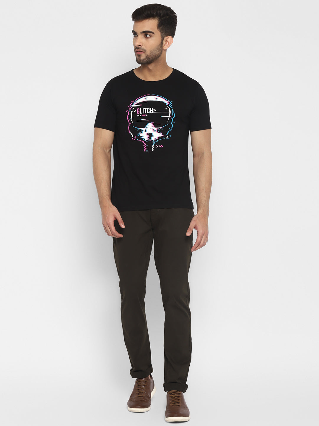 Ap'pulse Men's Short Sleeve Round Neck Printed Tshirt