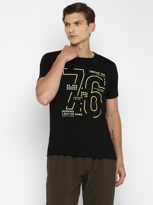 Ap'pulse Men's Short Sleeve Round Neck Printed Tshirt