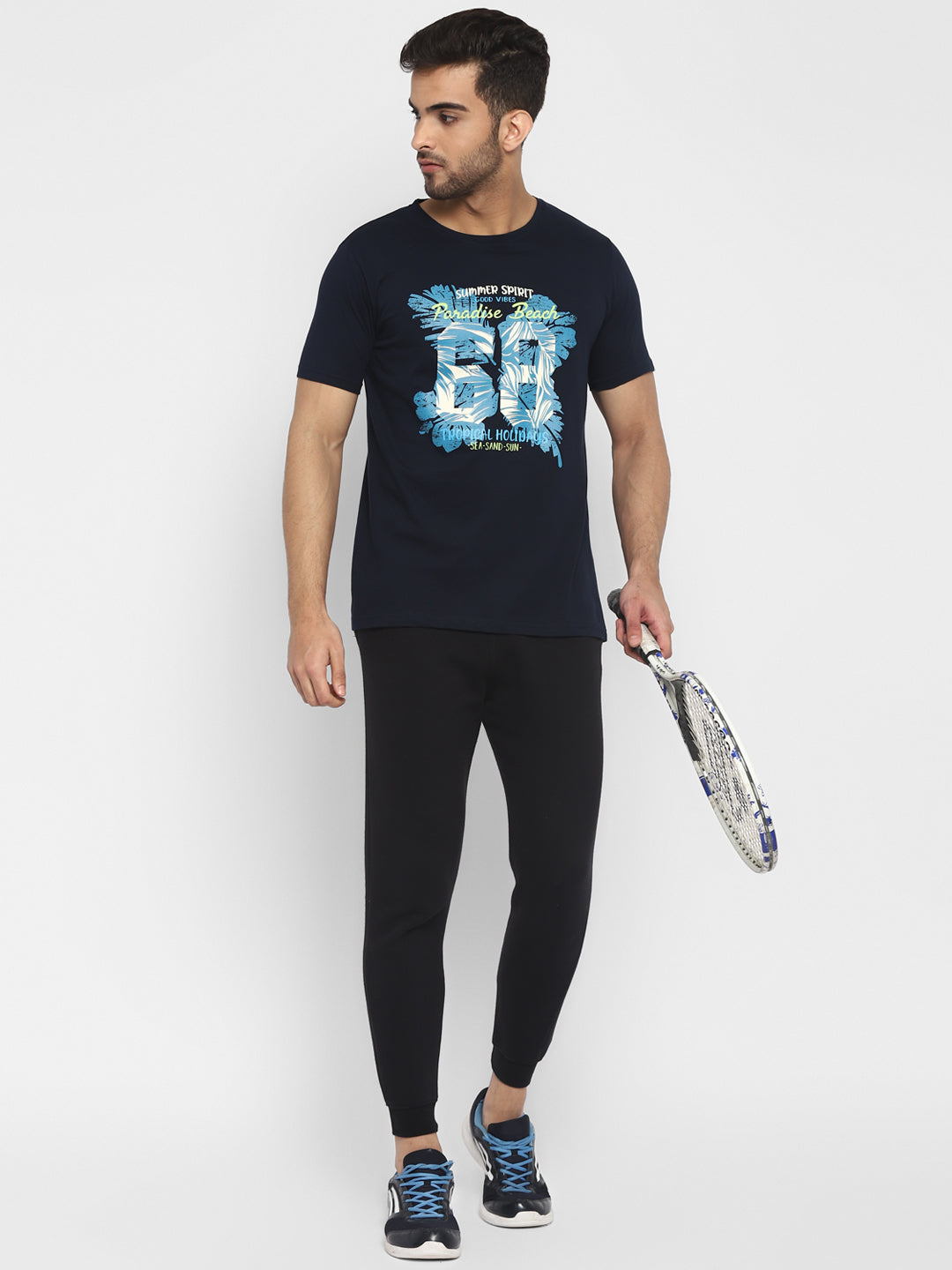 Ap'pulse Men's Short Sleeve Round Neck Printed Tshirt