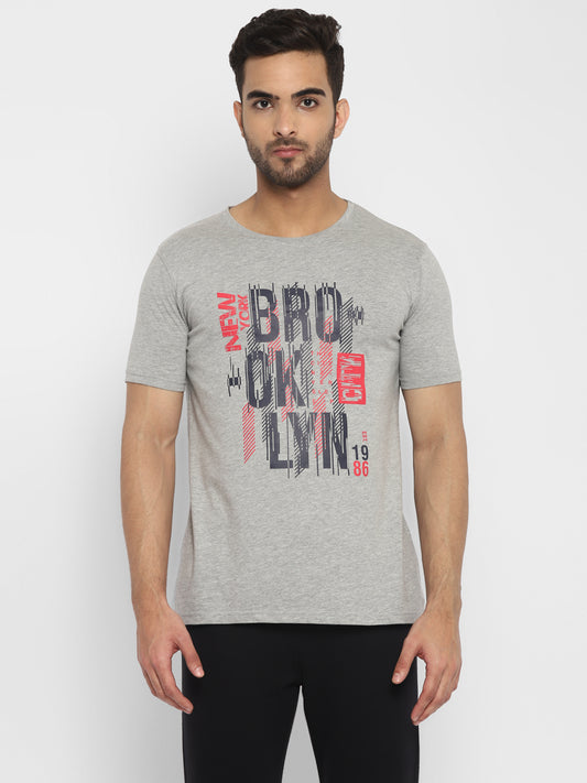 Ap'pulse Men's Short Sleeve Round Neck Printed Tshirt