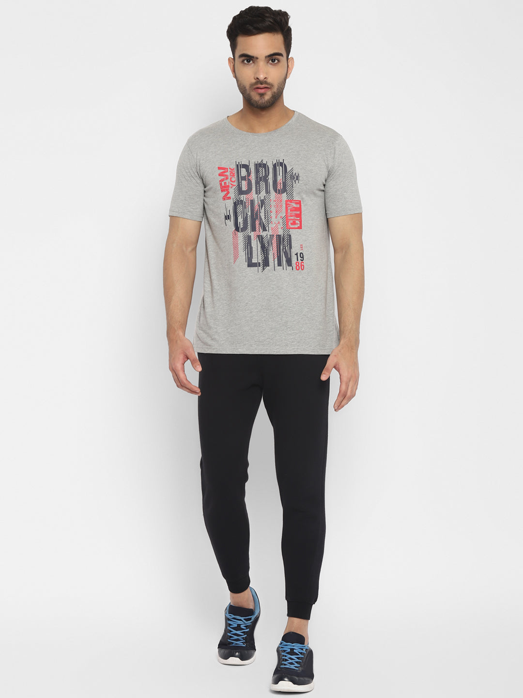 Ap'pulse Men's Short Sleeve Round Neck Printed Tshirt