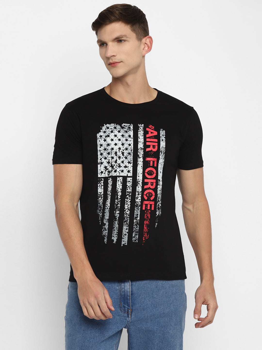 Ap'pulse Men's Short Sleeve Round Neck Printed Tshirt