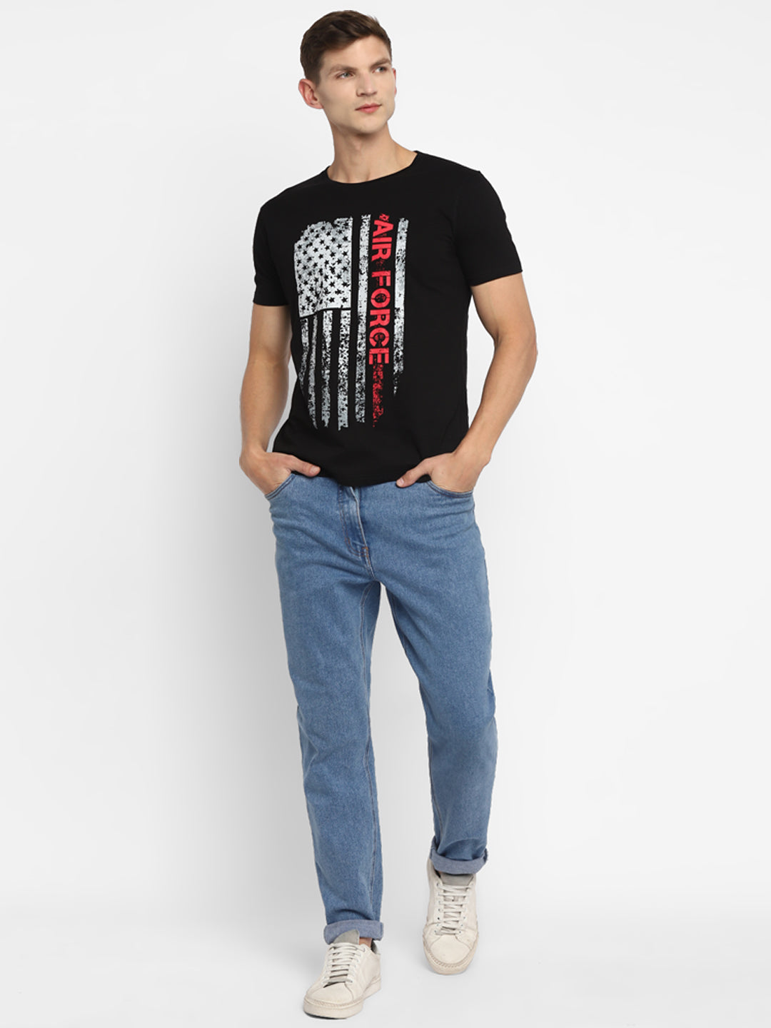 Ap'pulse Men's Short Sleeve Round Neck Printed Tshirt