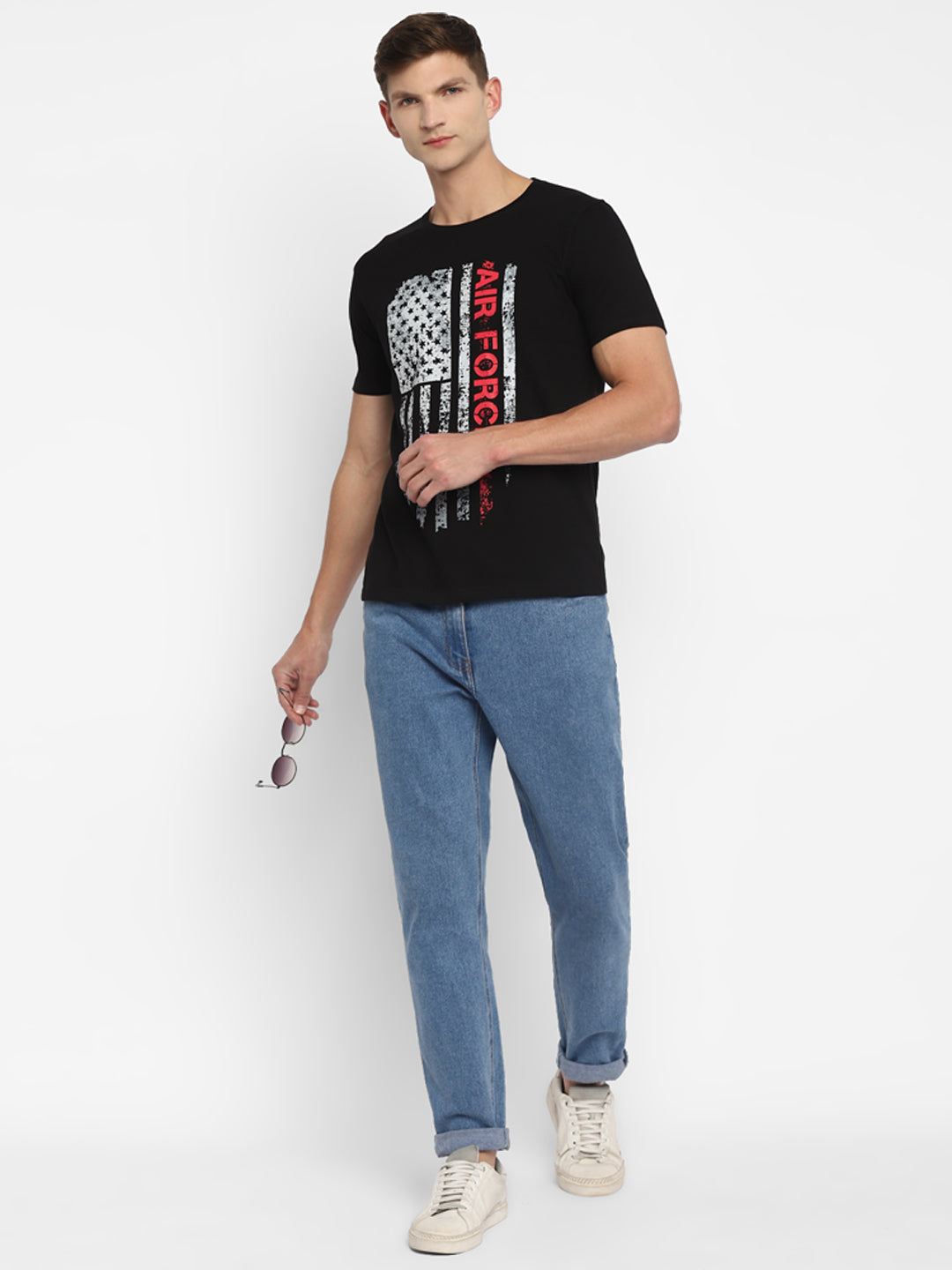 Ap'pulse Men's Short Sleeve Round Neck Printed Tshirt