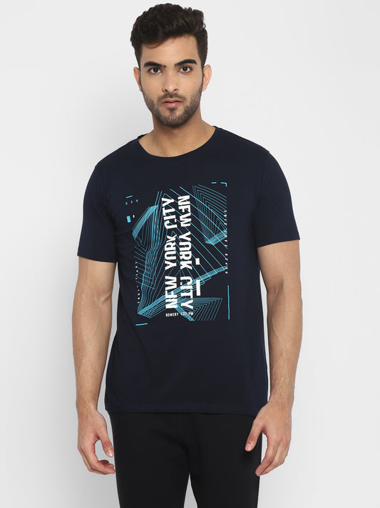 Ap'pulse Men's Short Sleeve Round Neck Printed Tshirt
