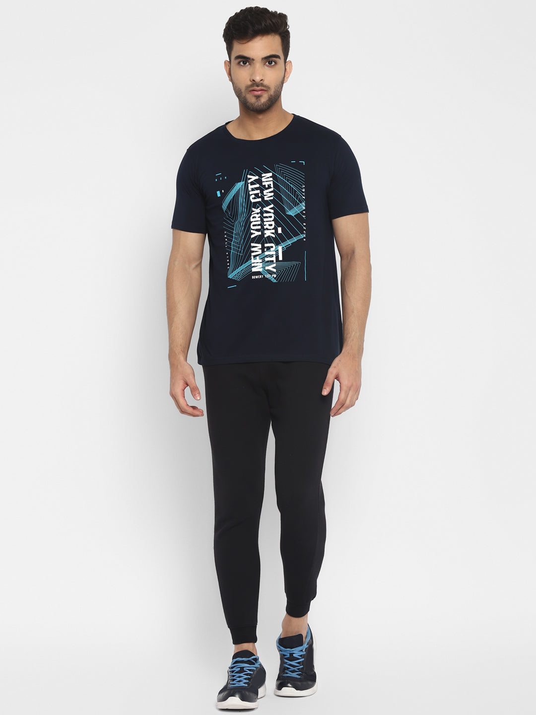 Ap'pulse Men's Short Sleeve Round Neck Printed Tshirt