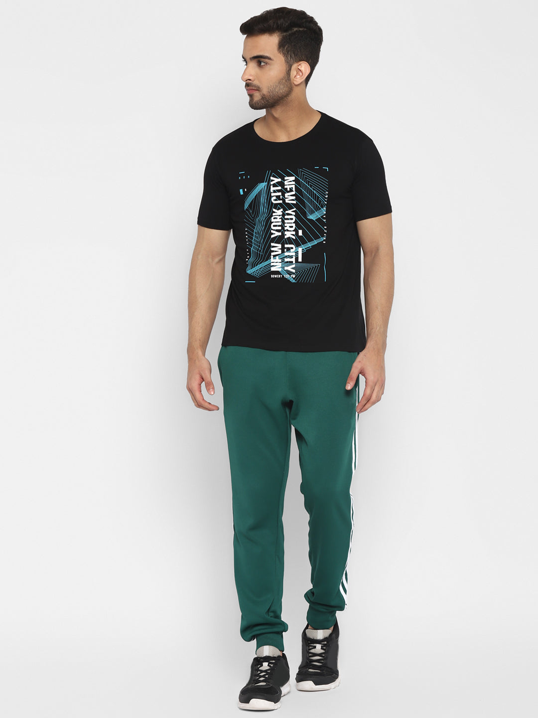 Ap'pulse Men's Short Sleeve Round Neck Printed Tshirt