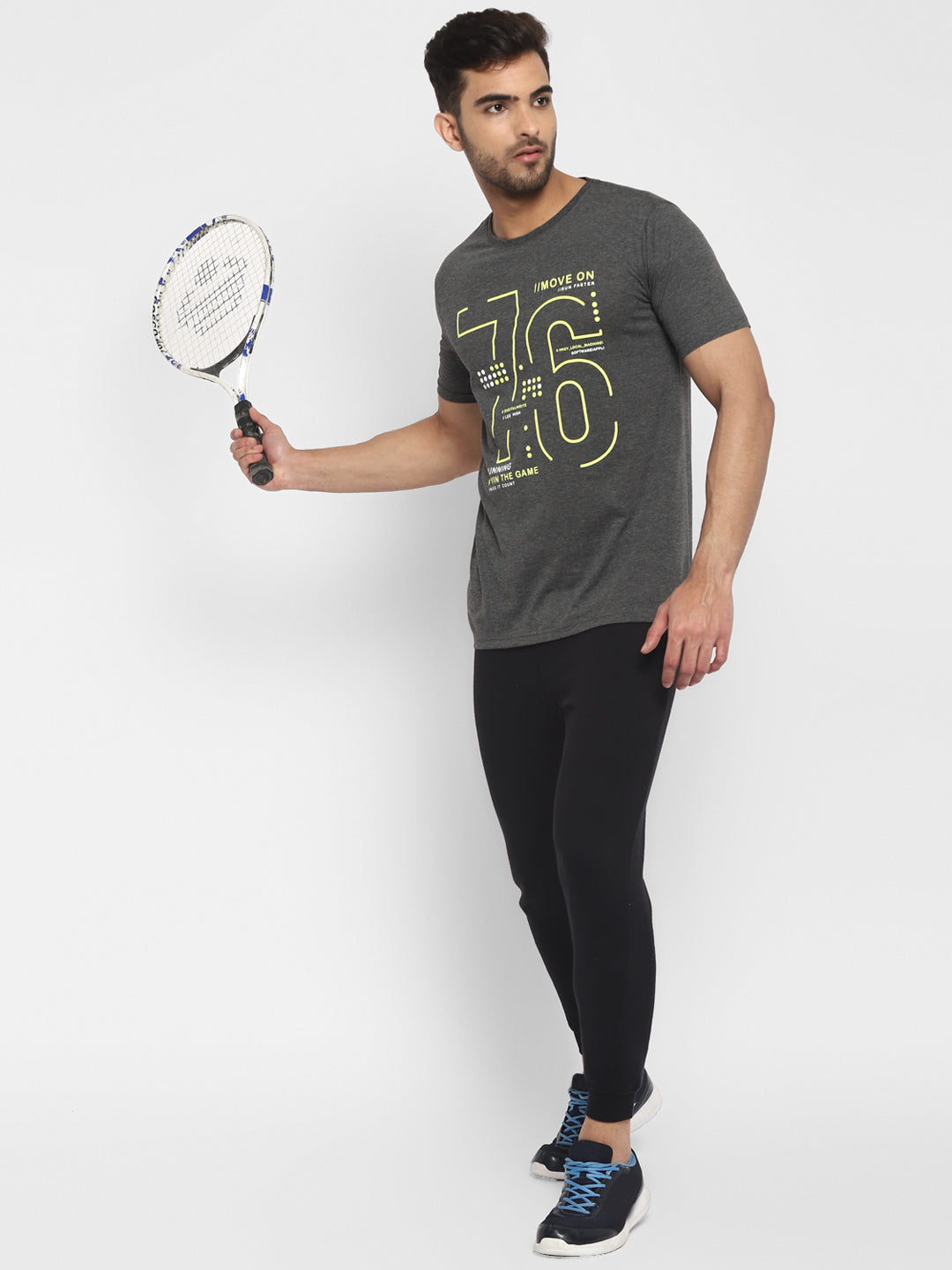 Ap'pulse Men's Short Sleeve Round Neck Printed Tshirt