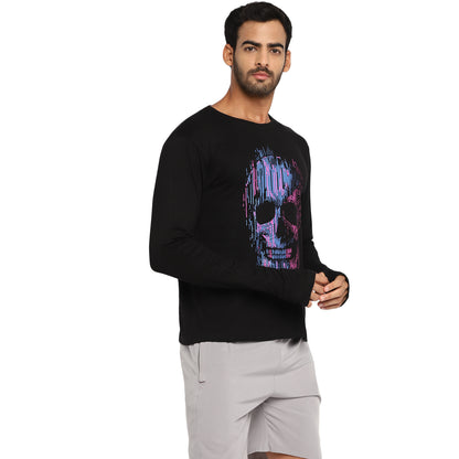 Appulse Men's Printed Long Sleeve Thumb Hole Round Neck T-Shirt | Men | Premium Cotton | Activewear | Athleisure
