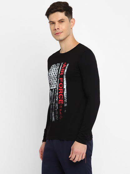 Appulse Men's Round Neck Long Sleeve Printed T-Shirt | Men | Premium Cotton | Activewear | Athleisure