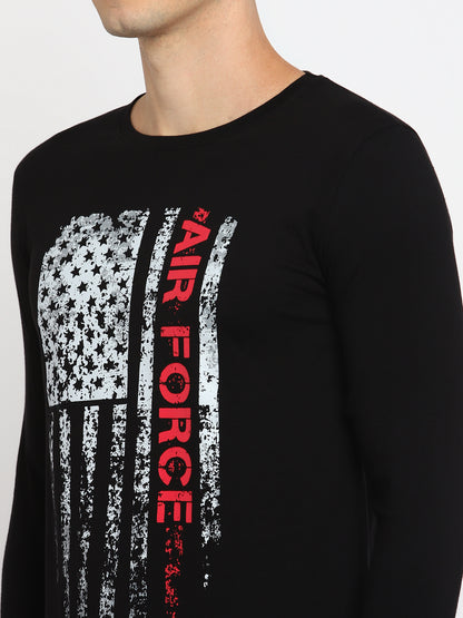 Appulse Men's Round Neck Long Sleeve Printed T-Shirt | Men | Premium Cotton | Activewear | Athleisure