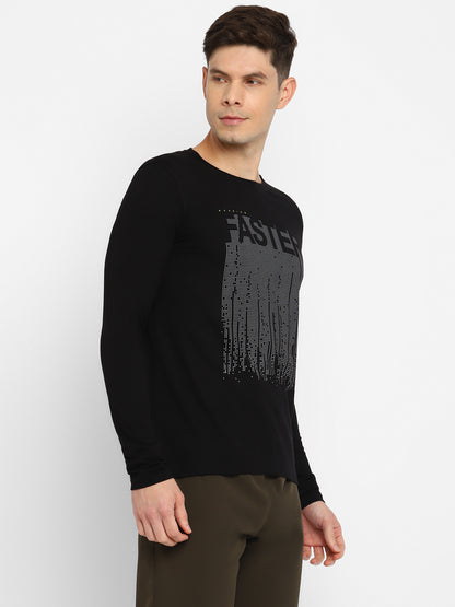 Appulse Men's Round Neck Long Sleeve Printed T-Shirt | Men | Premium Cotton | Activewear | Athleisure