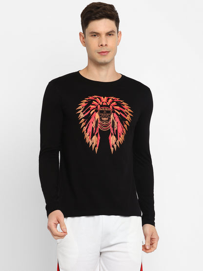 Appulse Men's Round Neck Long Sleeve Printed T-Shirt | Men | Premium Cotton | Activewear | Athleisure