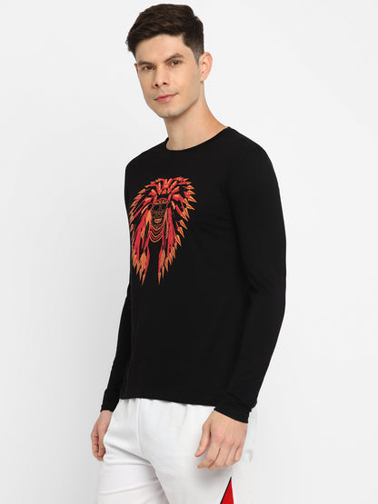 Appulse Men's Round Neck Long Sleeve Printed T-Shirt | Men | Premium Cotton | Activewear | Athleisure