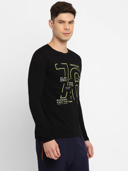 Appulse Men's Round Neck Long Sleeve Printed T-Shirt | Men | Premium Cotton | Activewear | Athleisure