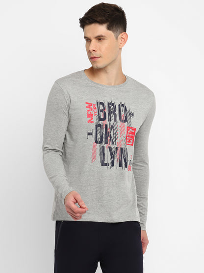 Appulse Men's Round Neck Long Sleeve Printed T-Shirt | Men | Premium Cotton | Activewear | Athleisure