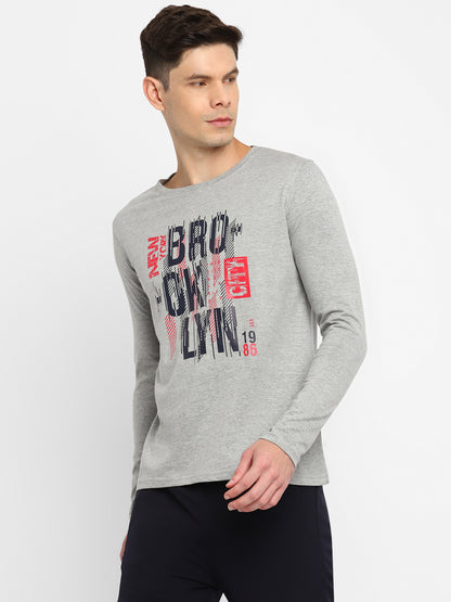 Appulse Men's Round Neck Long Sleeve Printed T-Shirt | Men | Premium Cotton | Activewear | Athleisure