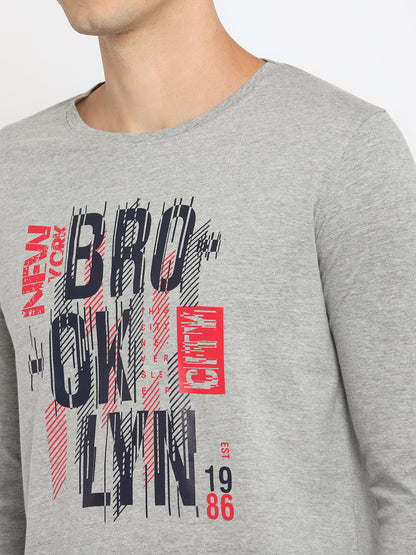 Appulse Men's Round Neck Long Sleeve Printed T-Shirt | Men | Premium Cotton | Activewear | Athleisure