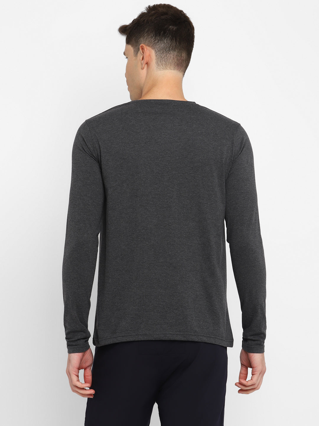 Ap'pulse Men's Round Neck Long Sleeve Printed Tshirt