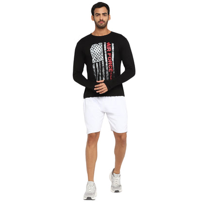 Appulse Men's Printed Long Sleeve Thumb Hole Round Neck T-Shirt | Men | Premium Cotton | Activewear | Athleisure