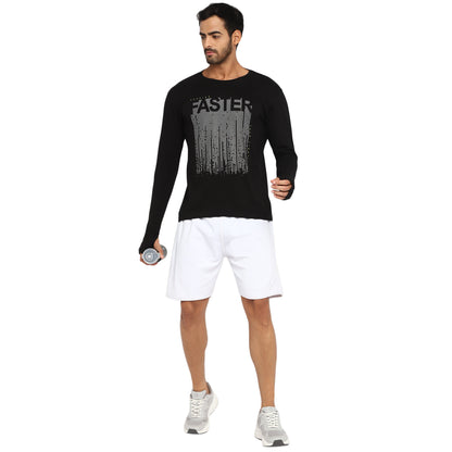 Appulse Men's Printed Long Sleeve Thumb Hole Round Neck T-Shirt | Men | Premium Cotton | Activewear | Athleisure