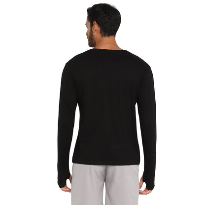 Appulse Men's Printed Long Sleeve Thumb Hole Round Neck T-Shirt | Men | Premium Cotton | Activewear | Athleisure
