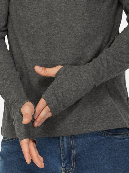Appulse Men's Round Neck Long Sleeve Thumb Hole T-Shirt | Men | Premium Cotton | Activewear | Athleisure