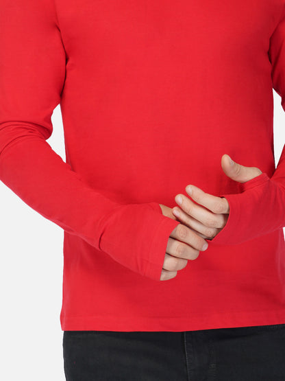 Appulse Men's Round Neck Long Sleeve Thumb Hole T-Shirt | Men | Premium Cotton | Activewear | Athleisure