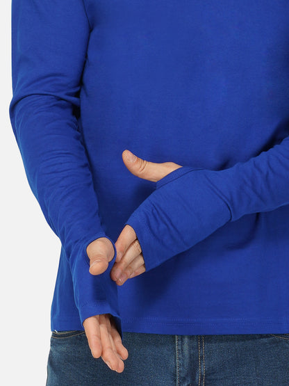 Appulse Men's Round Neck Long Sleeve Thumb Hole T-Shirt | Men | Premium Cotton | Activewear | Athleisure