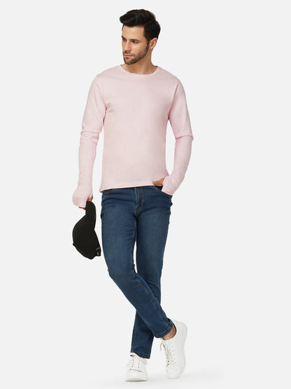 Appulse Men's Round Neck Long Sleeve Thumb Hole T-Shirt | Men | Premium Cotton | Activewear | Athleisure
