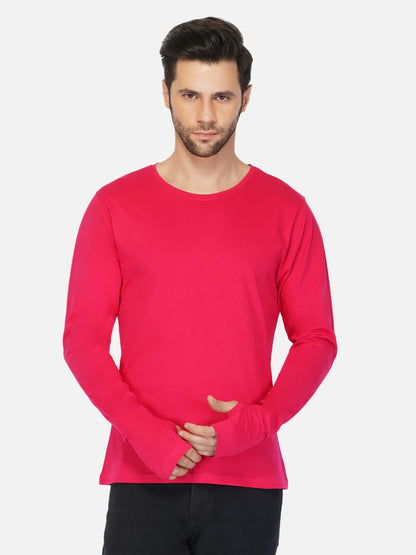 Appulse Men's Round Neck Long Sleeve Thumb Hole T-Shirt | Men | Premium Cotton | Activewear | Athleisure