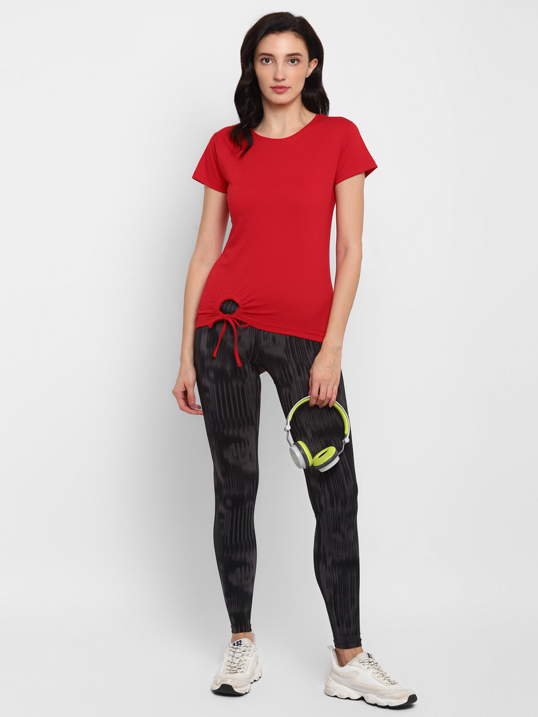 Appulse Women's Round Neck T-Shirt with Bottom Knot | Women | Premium Cotton | Activewear | Athleisure