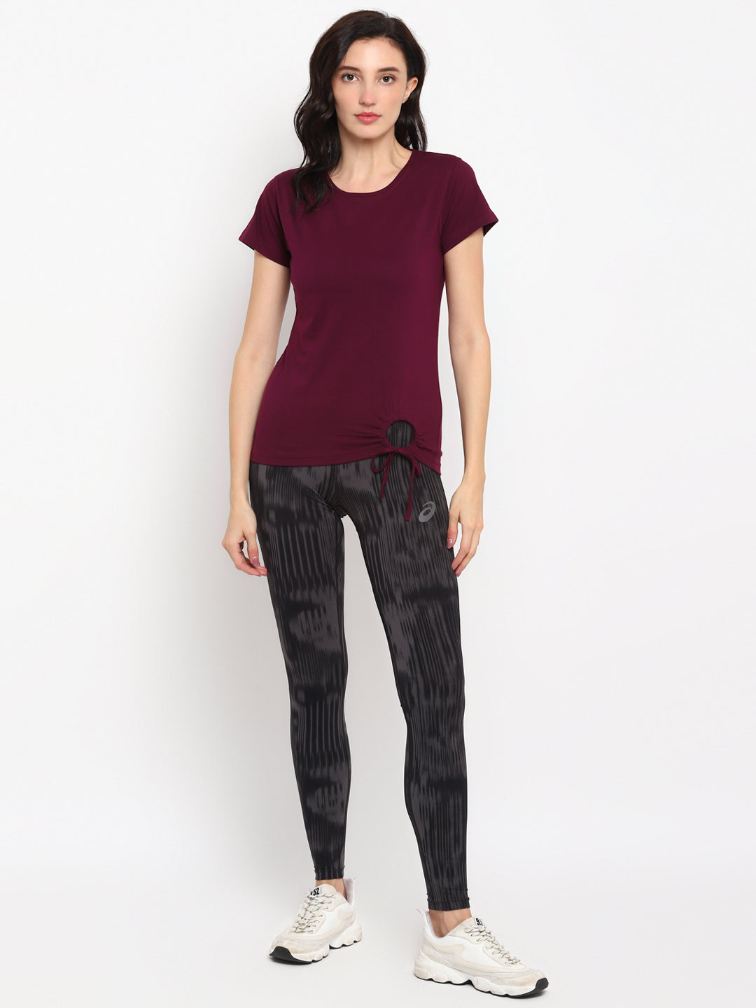 Appulse Women's Round Neck T-Shirt with Bottom Knot | Women | Premium Cotton | Activewear | Athleisure