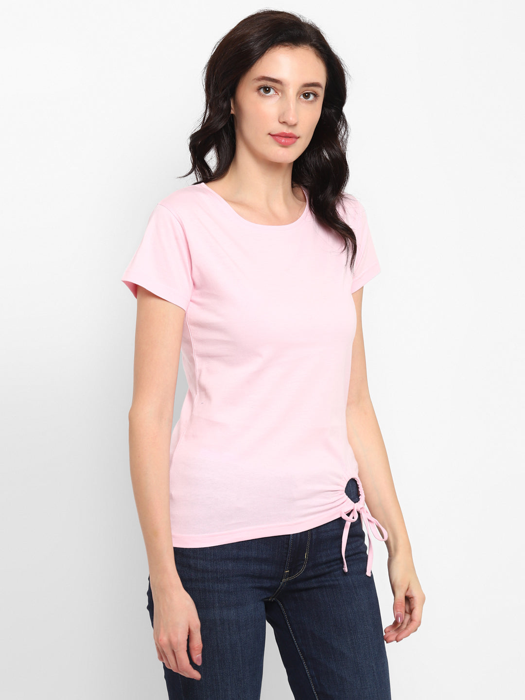 Appulse Women's Round Neck T-Shirt with Bottom Knot | Women | Premium Cotton | Activewear | Athleisure