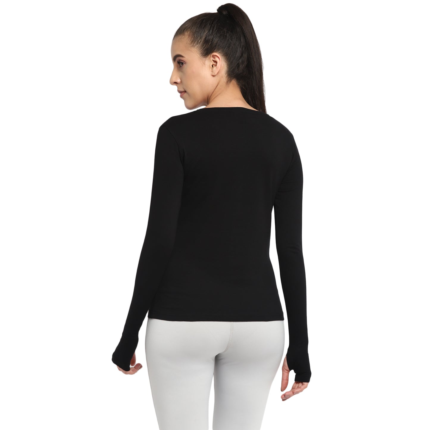 Appulse Women's Printed Long Sleeve Thumb Hole Round Neck T-Shirt | Women | Premium Cotton | Activewear | Athleisure