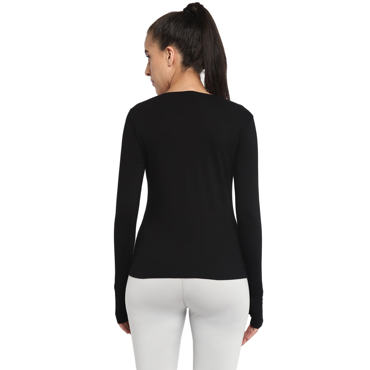 Appulse Women's Printed Long Sleeve Thumb Hole Round Neck T-Shirt | Women | Premium Cotton | Activewear | Athleisure