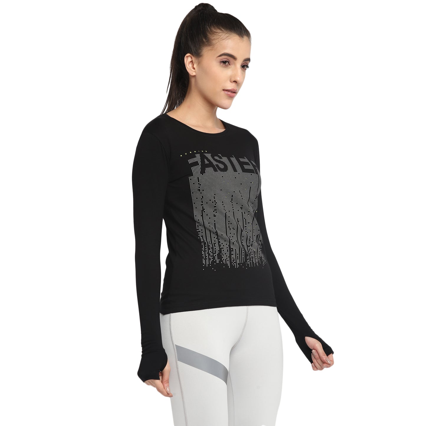 Appulse Women's Printed Long Sleeve Thumb Hole Round Neck T-Shirt | Women | Premium Cotton | Activewear | Athleisure