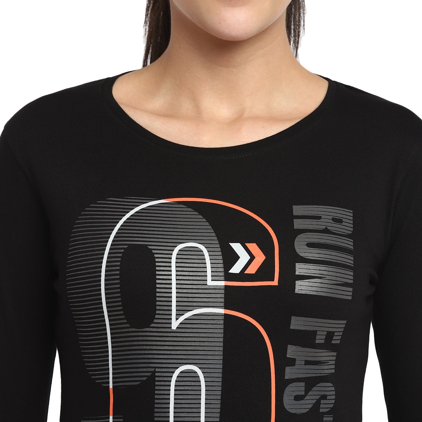 Appulse Women's Printed Long Sleeve Thumb Hole Round Neck T-Shirt | Women | Premium Cotton | Activewear | Athleisure