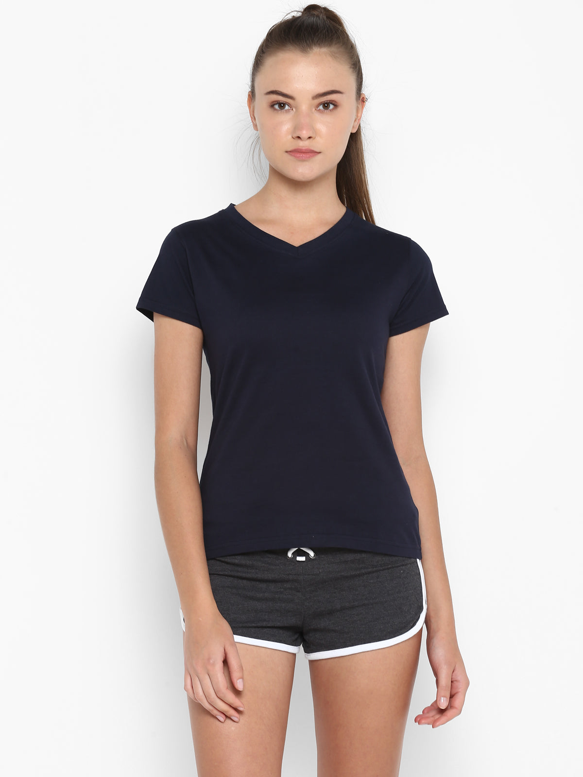 Appulse Women's Short Sleeve V Neck T-Shirt | Women | Premium Cotton | Activewear | Athleisure