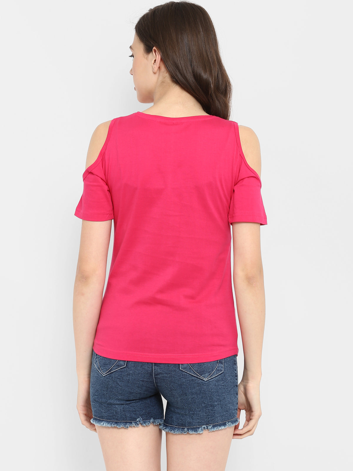 Appulse Women's Round Neck Cold Shoulder T-Shirt | Women | Premium Cotton | Activewear | Athleisure