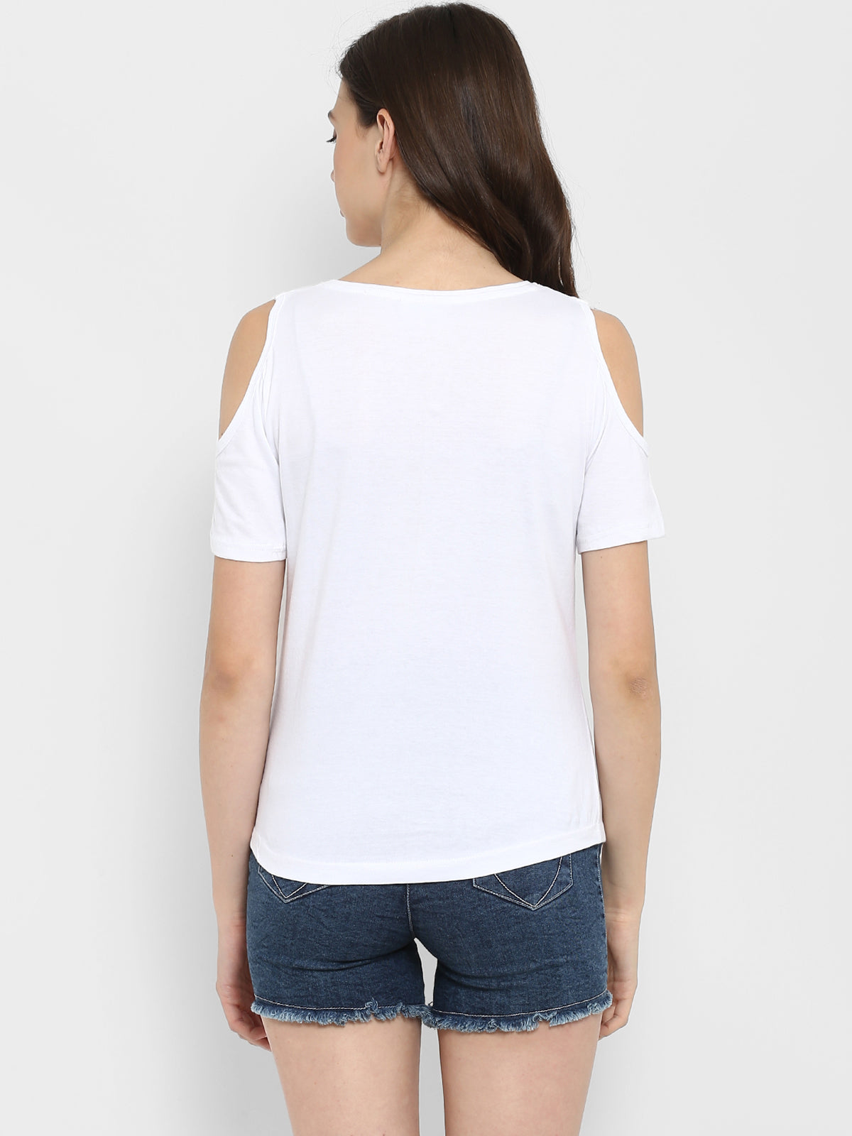 Appulse Women's Round Neck Cold Shoulder T-Shirt | Women | Premium Cotton | Activewear | Athleisure