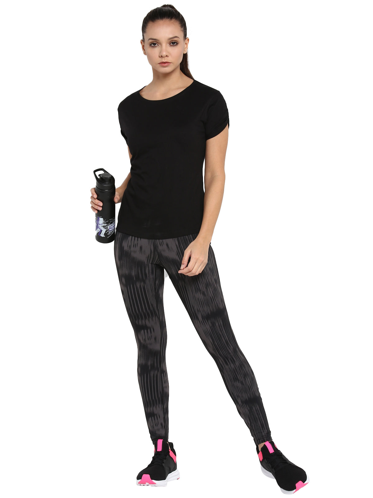 Appulse Women's Gathering sleeve Round Neck T-Shirt | Women | Premium Cotton | Activewear | Athleisure