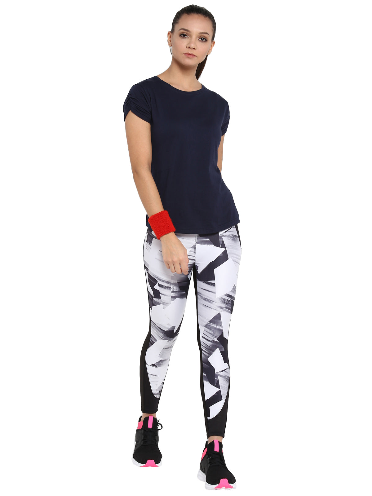 Appulse Women's Gathering sleeve Round Neck T-Shirt | Women | Premium Cotton | Activewear | Athleisure