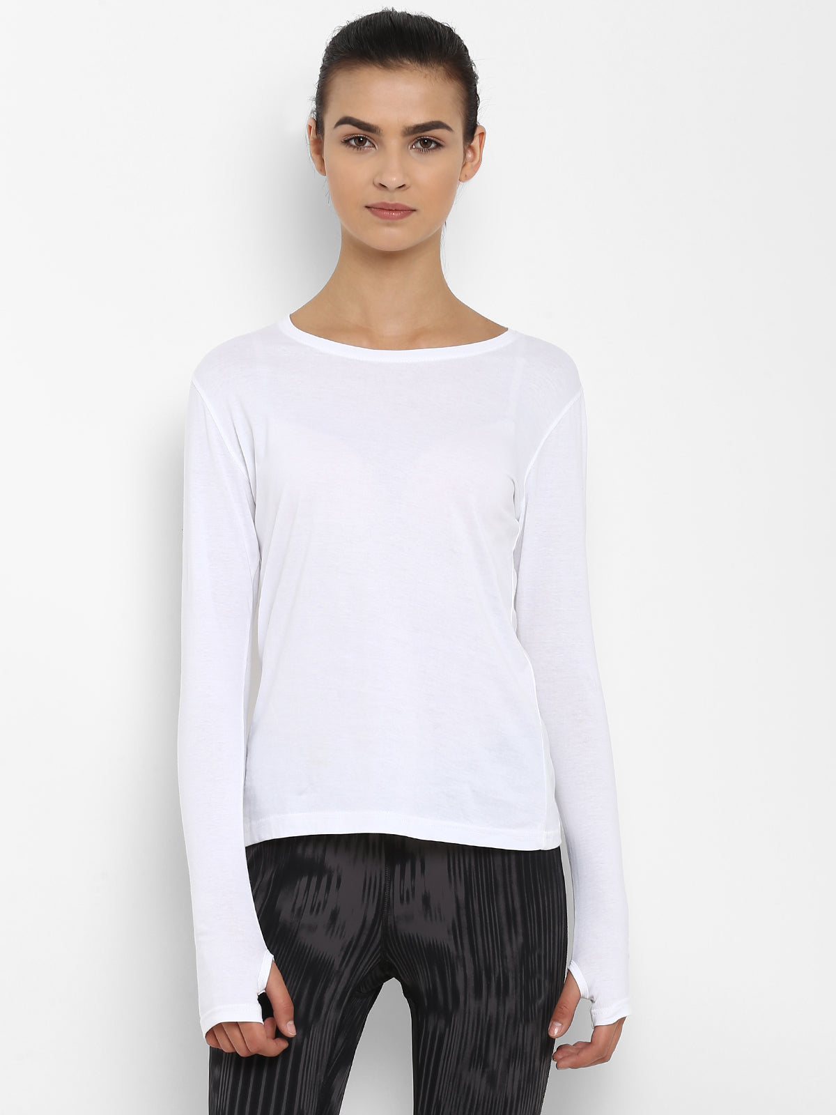 Appulse Women's Round Neck Long Sleeve Thumopen T-Shirt | Women | Premium Cotton | Activewear | Athleisure