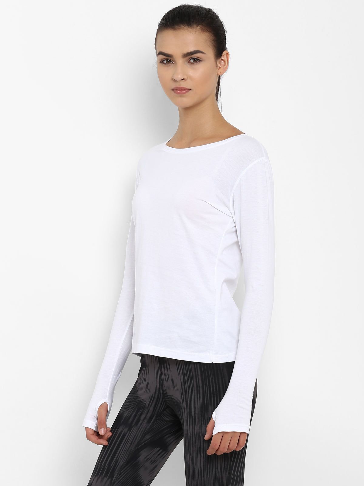 Appulse Women's Round Neck Long Sleeve Thumopen T-Shirt | Women | Premium Cotton | Activewear | Athleisure