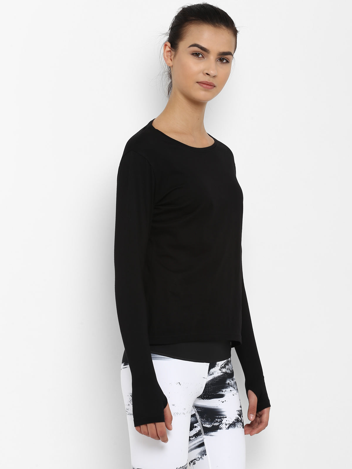 Appulse Women's Round Neck Long Sleeve Thumopen T-Shirt | Women | Premium Cotton | Activewear | Athleisure
