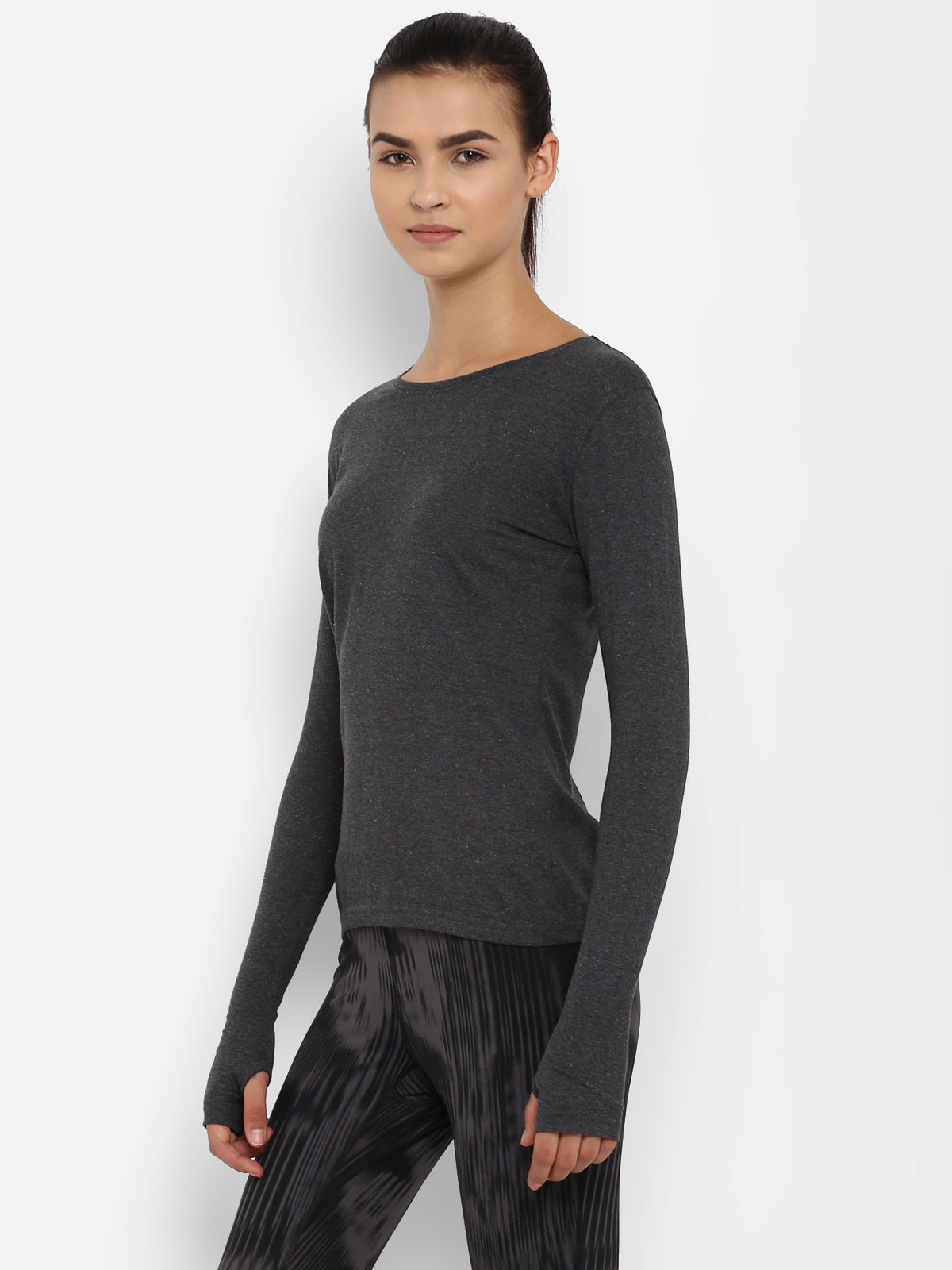Appulse Women's Round Neck Long Sleeve Thumopen T-Shirt | Women | Premium Cotton | Activewear | Athleisure